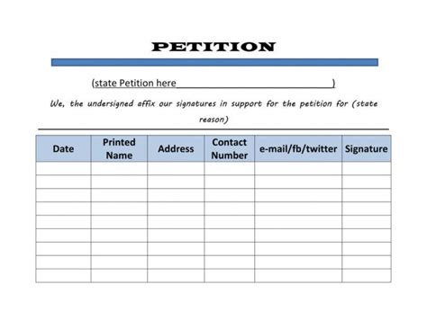 Editable Petition Templates How To Write Petition Guide Petition