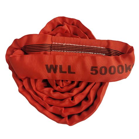 Foldable Safety Polyester Endless Round Sling EN 1492 2 5000kg Red