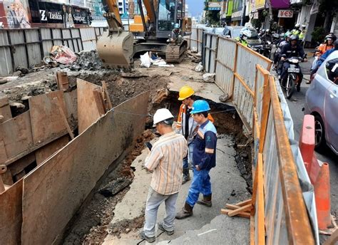 Bantahan Pt Mrt Proyeknya Sebabkan Jalan Gajah Mada Ambles