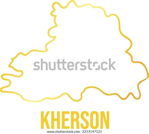 Kherson Region Outline Vector Map Stock Vector (Royalty Free ...