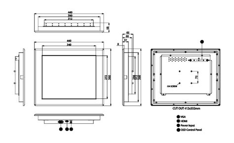 Datasheet S17L500 IPA1TR 17 Front IP65 Transflective Display Winmate