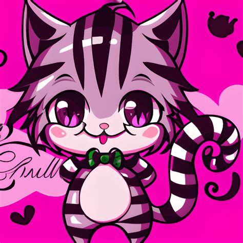 Cheshire Cat Kawaii Chibi Cartoon · Creative Fabrica