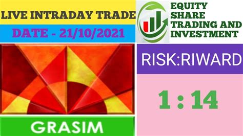 TODAY 21 10 2021 LIVE INTRADAY PROFITABLE TRADE IN BUY GRASIM PROFIT