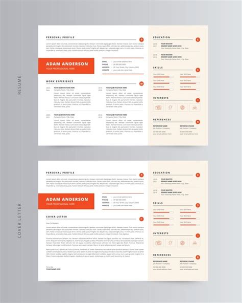 Mod Le De Cv Ou De Cv De Paysage Moderne Vecteur Premium