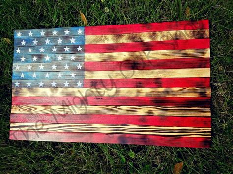 Custom wood burn AMERICAN FLAG | Etsy