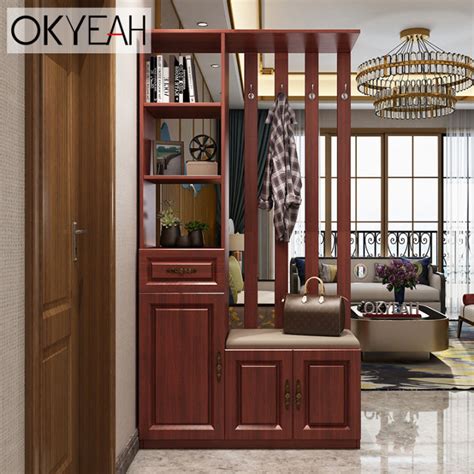 New Chinese Style Hallway Cabinet Living Room Partition Cabinet