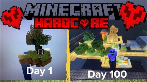 I Survived 100 Days In Minecraft Skyblock Hardcore KueTrelaze YouTube