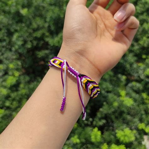 Non Binary Pride Bracelet Flag Bracelet Lgbt Friendship Etsy Uk