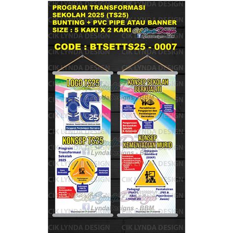 Pre Order Bunting Pvc Pipe Atau Banner Cut To Size Ts25 Sekolah Shopee Malaysia