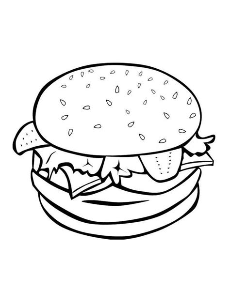 Hamburger coloring pages