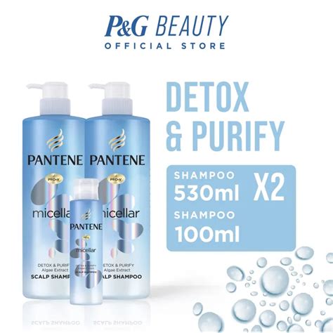 Pantene Micellar Detox Purify Shampoo Ml X Shampoo Ml Lazada