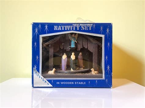 Vintage Musical Nativity Set Hong Kong - Etsy