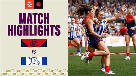 Melbourne V North Melbourne Highlights 2023 Nab Aflw Finals Youtube