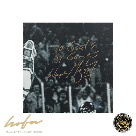 WAYNE GRETZKY INSCRIBED 16X20 ’50 GOALS 39 GAMES’ | Hall of Fame Authentics