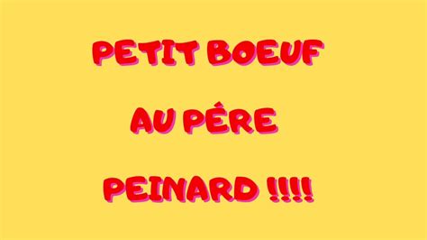 Le Boeuf Du P Re Peinard Youtube