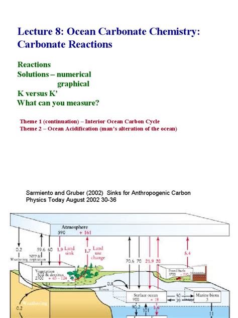 Lecture 8: Ocean Carbonate Chemistry: Carbonate Reactions | PDF ... 