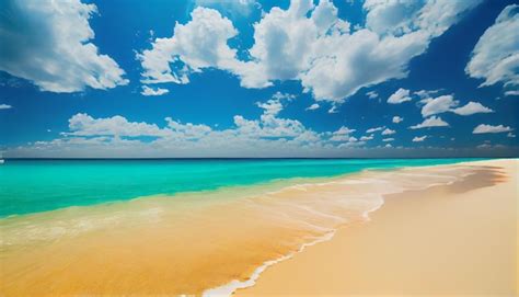 Premium Ai Image A Stunning Tropical Beach With Clear Blue Skies