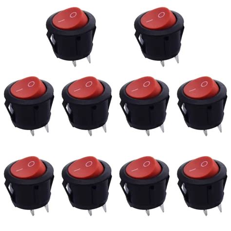 Pieces V Round Rocker Switch On Off Pin Spst Camper Van Caravan