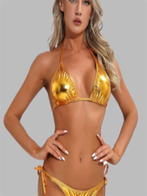 Buy FIMBUL Halter Neck Swim Bikini Set Swimwear For Women Myntra