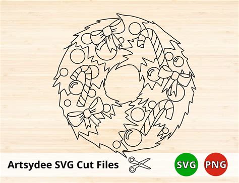 Free Christmas Wreath SVG for Your Holiday Crafting! - Artsydee ...