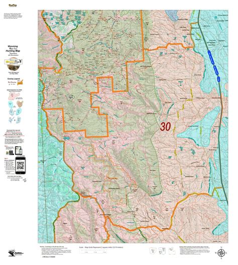 Mule Deer Unit 30 Summer Winter Concentrations And Resident Herds Map By Wyoming Huntdata Llc