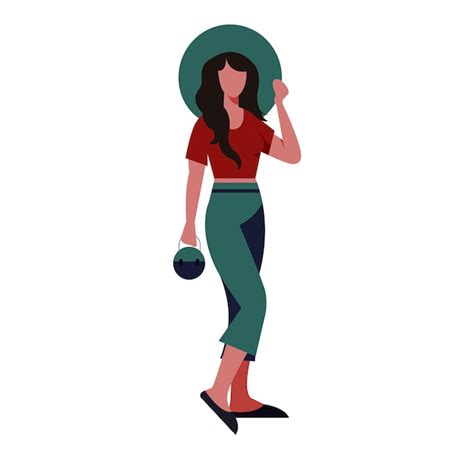 Premium Vector | Lady fashion icons elegant modern design cartoon ...