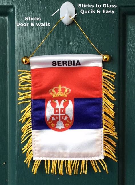 Serbia Serbian Flag Mini Banner Flag for Doors Windows Wall - Etsy