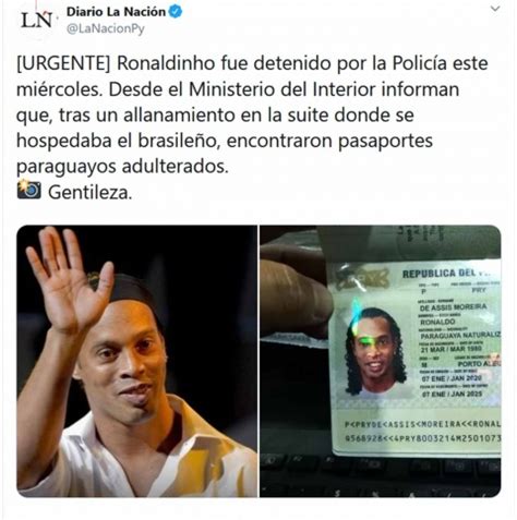 Detienen a Ronaldinho en Paraguay por usar pasaporte falso Excélsior