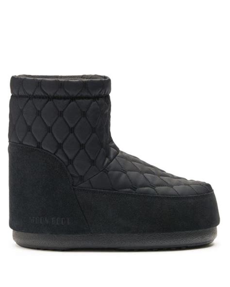 Moon Boot Icon Low Quilted Boots In Black Lyst