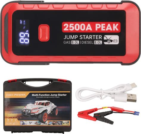 Auto Starthilfe 2500A Peak 25800mAh Tragbare Autobatterie Starthilfe