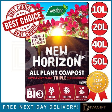 New Horizon Compost All Plant Peat Free Organic Westland Natural Soil