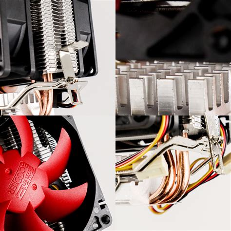 PcCooler Mini CPU Heatsink 2 Heatpipe With 2 Fan VS8025 Black Red