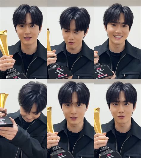 Klau ⚖️ On Twitter Suho Received The Trophy From Tta For Exo Winning