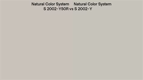 Natural Color System S 2002 Y50r Vs S 2002 Y Side By Side Comparison