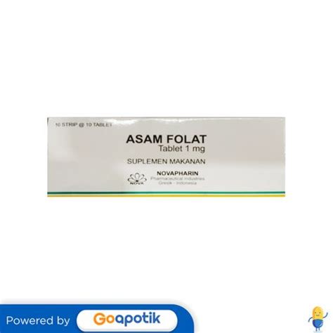 Jual Asam Folat Novapharin Mg Box Tablet Shopee Indonesia