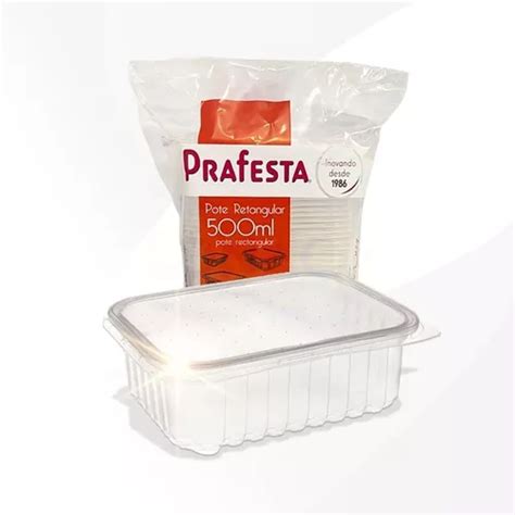 Marmita Micro Ondas Freezer 500ml Prafesta C 24 Pote Fitness