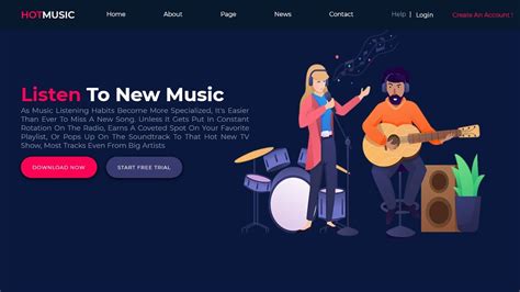 How To Create A Responsive Website For Music Using Html Css