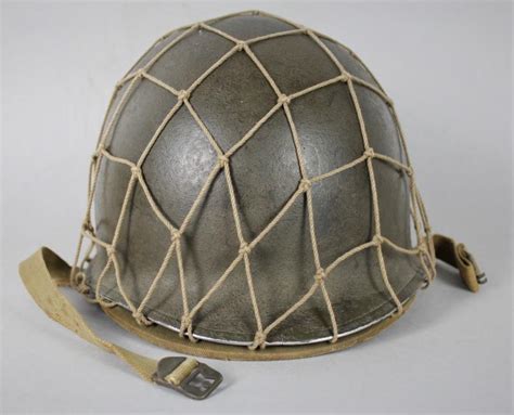 Cs Militaria Ww2 Us M1 Fixed Bales Front Seam Helmet And Hawley Liner