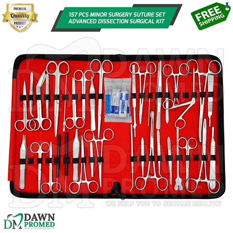 157 Pcs Minor Surgery Suture Set Advanced Dissection Surgical Kit