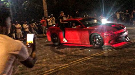 1000hp Hellcat Takeover Fullsend Car Nyc Car Meet 😴 Youtube