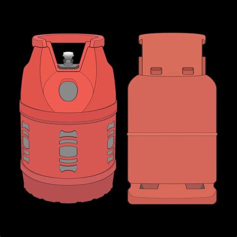 Premium Vector Set Of Industrial Gas Cylinders Vector Vector Of