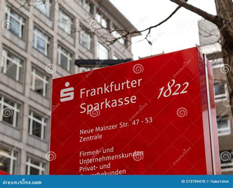 Entrance Sign Of The Frankfurter Sparkasse And Bank Editorial