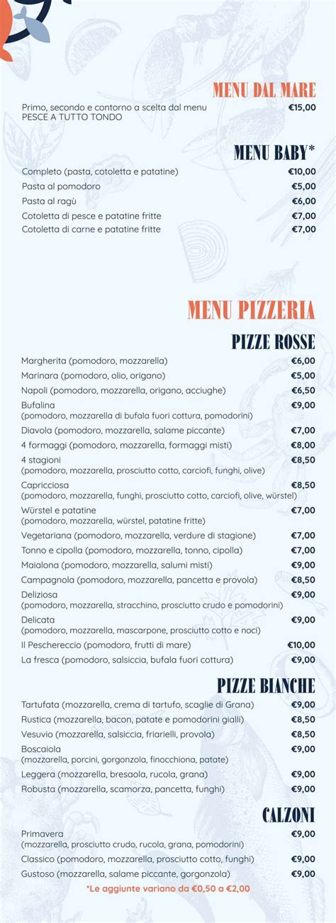 Carte Et Menus Il Peschereccio Pesce Pizza Colle Di Val D