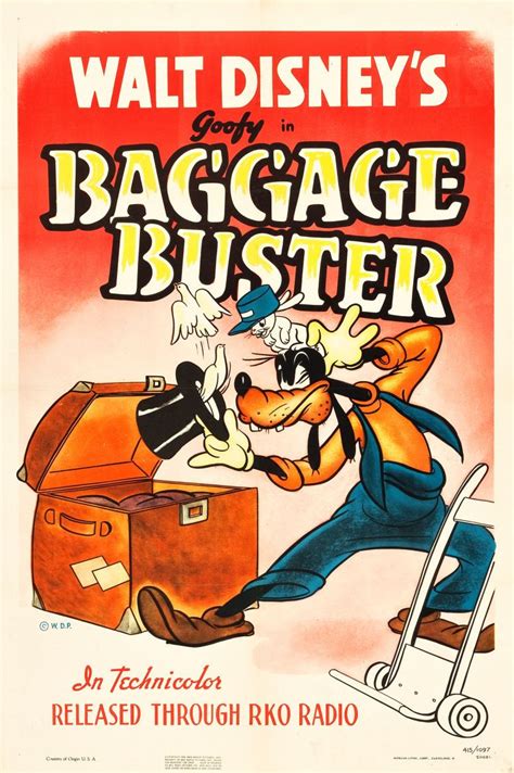 Goofy Baggage Buster Disney Movie Posters Vintage Disney Posters