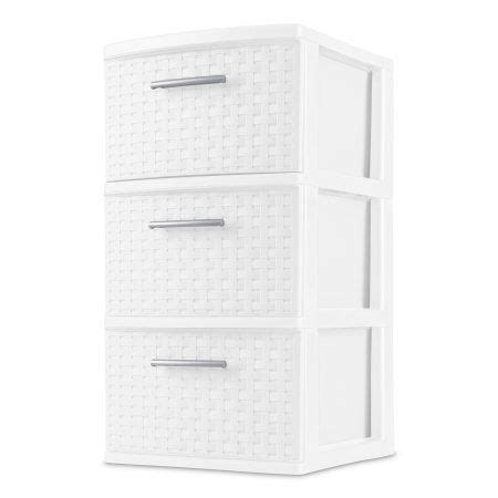 Sterilite 3 Drawer Weave Tower Plastic White Set Of 2 Walmart