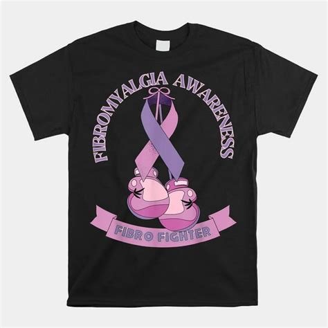 Fibromyalgia Awareness Ribbon Boxing Gloves Fibro Fighter Shirt