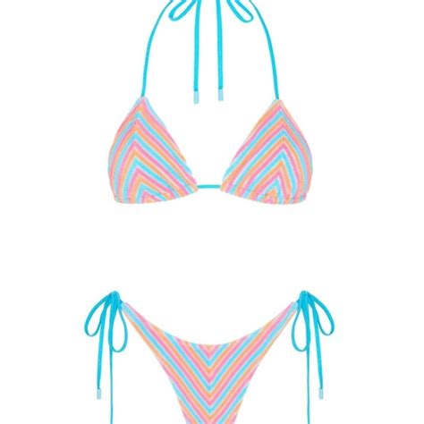 Triangl Swimwear Swim Triangl Striped Bikini Set Poshmark