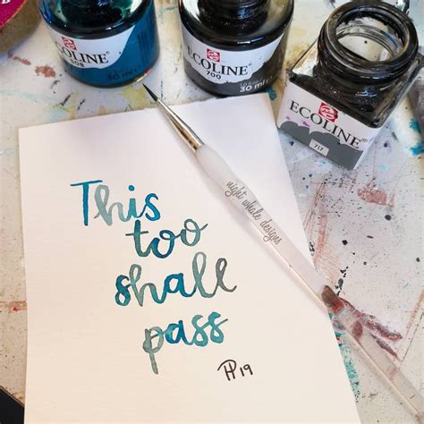 Mini Watercolor 'This Too Shall Pass' Art