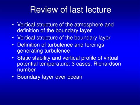 Ppt Observed Structure Of The Atmospheric Boundary Layer