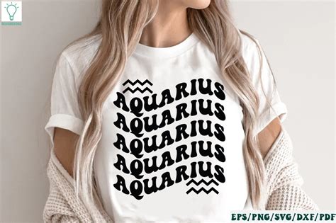 Aquarius Zodiac Retro Svg Graphic By Designer302 · Creative Fabrica